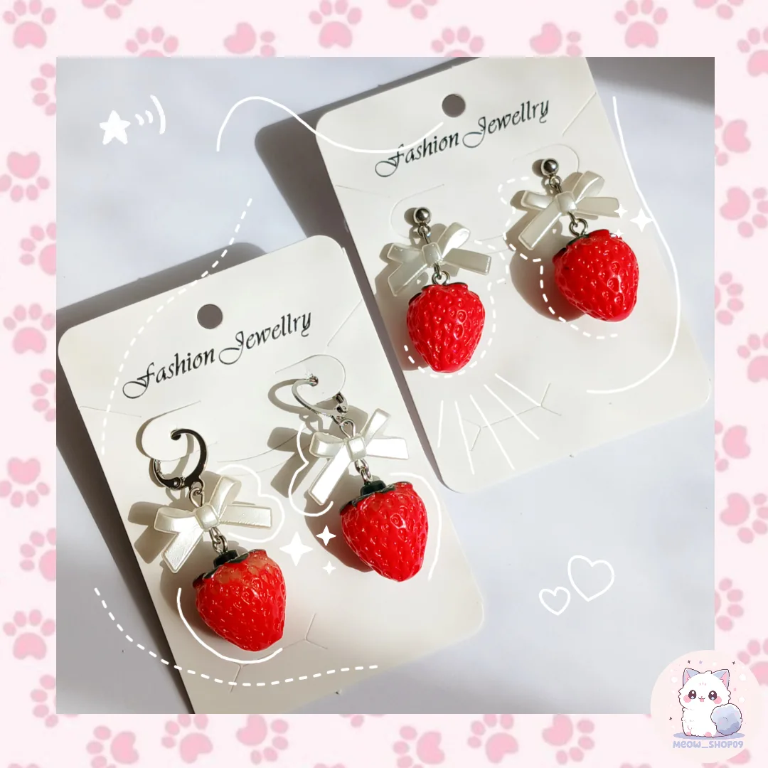 گوشواره توت فرنگی